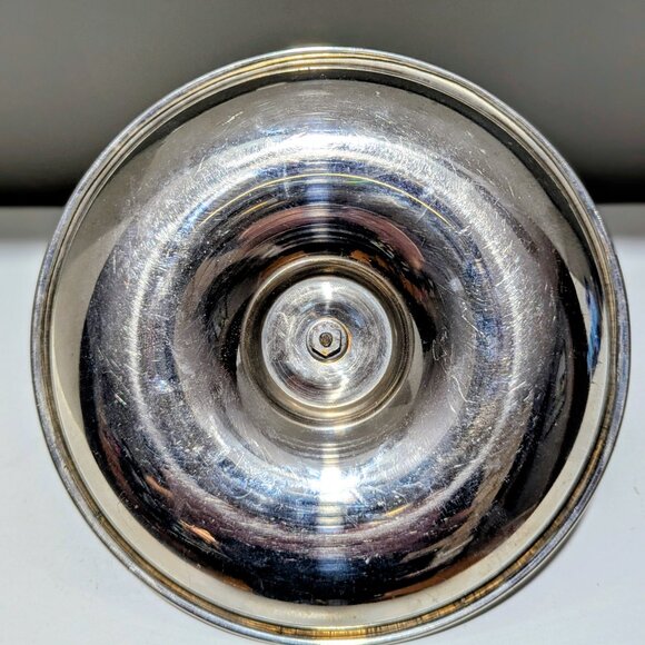 Large Chrome-Plated Brass Deer Ring Dish/Vintage Mid-Century Jewelry Tray - Picture 2 of 3